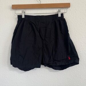 Polo Ralph Lauren Mens Black Boxer Briefs Size Small 100% Cotton Comfy